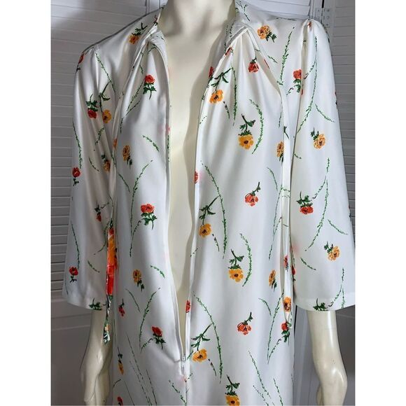 Vintage Floral Pullover Dress Robe LOUNGEES Nightgown - Picture 9 of 16